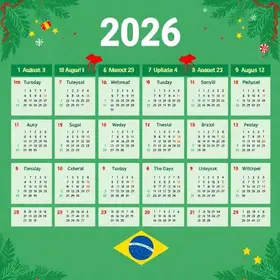 calendário de feriados e pontos facultativos de 2026 em Natal