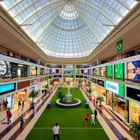 comércio, shoppings e supermercados