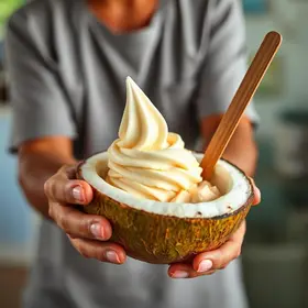 sorvete no coco